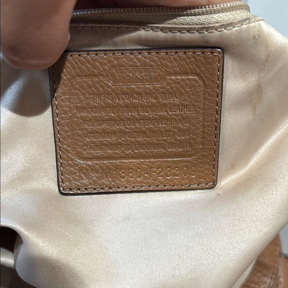 Coach Avery Tan Leather Hobo Bag with Gold Accents No. M1380-F23309 - Picture 10 of 12